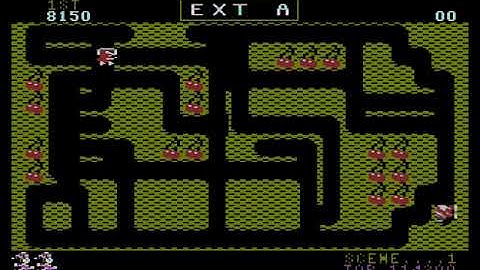 Atari 8-bit Mr. Do! (Datasoft) - EXTRA monster 