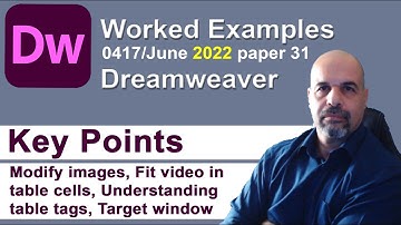 Dreamweaver Worked Exercises (2)- Cambridge ICT IGCSE 0417 Web Design