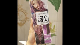 صبغة الشعر المؤقتة باللون البنفسجي من لوريال     REVIEW : ♡ Cheveux  Violet ♡ Colorista L'Oréal