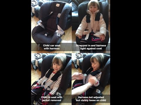 Why winter coats are dangerous in a car seat