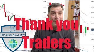 A 350 point trade on the Dow (Wall Street) and a thank you