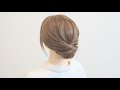 [シニヨンの作り方]ミディアムヘアのシニヨンまとめ髪
