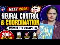 200+ MCQs + | Neural Control & Coordination | NEET| 250+ | Marathon | NEET 2026 LIVE