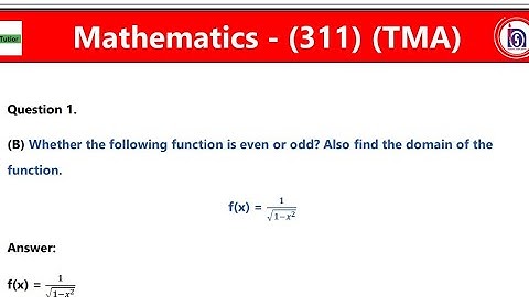 Nios Class 12th Maths (311) Solved TMA Solution (October) (2025) #niostma2025 #nios