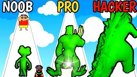 NOOB vs PRO vs HACKER In KAIJU RUN WITH SHINCHAN AND CHOP | EGG AREA |