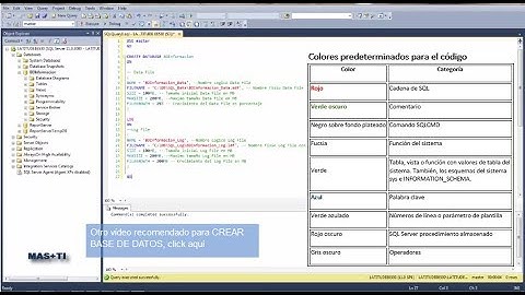 Crear base de datos SQL (Cód. gratis)