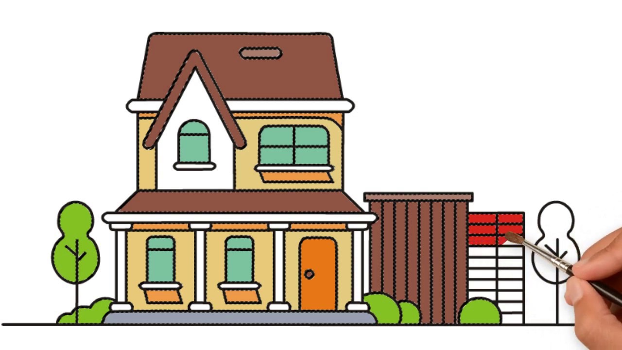 Featured image of post Drawing Beautiful House Cartoon : Learn to draw a pretty cartoon house.