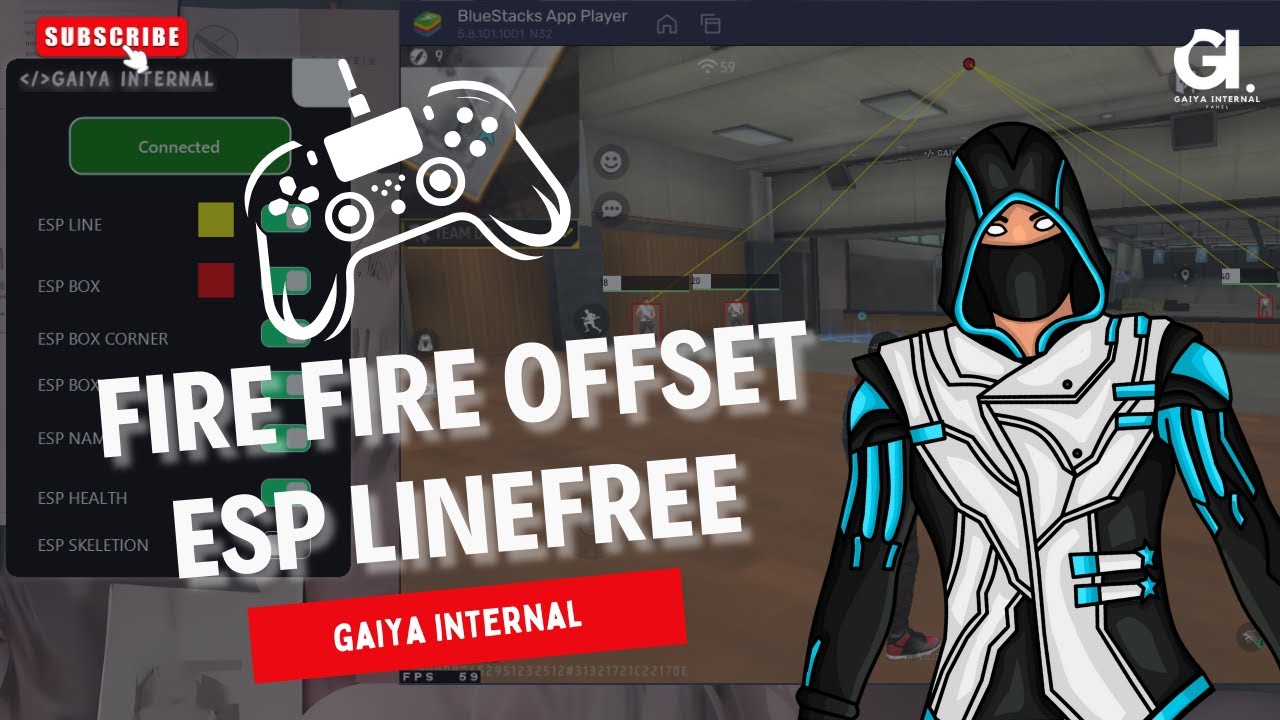 PANEL PC ESP LINE HEALTH | BOX |  FREE FIRE 🤯| ANTI BAN 100% 🎯 ESP LINE