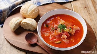 【365日のパンとスープ】ズッキーニのスパイシートマトスープ