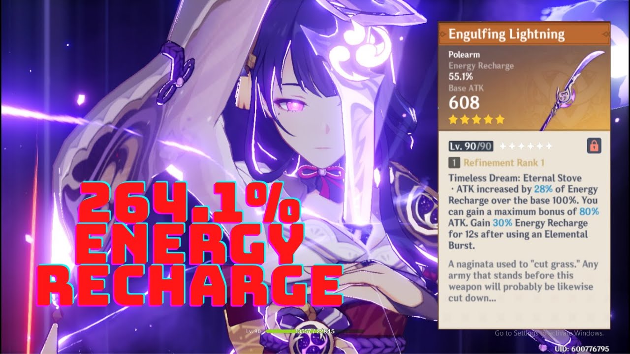 RAIDEN SHOGUN 264.1% ER (with Engulfing Lightning) SHOWCASE - YouTube