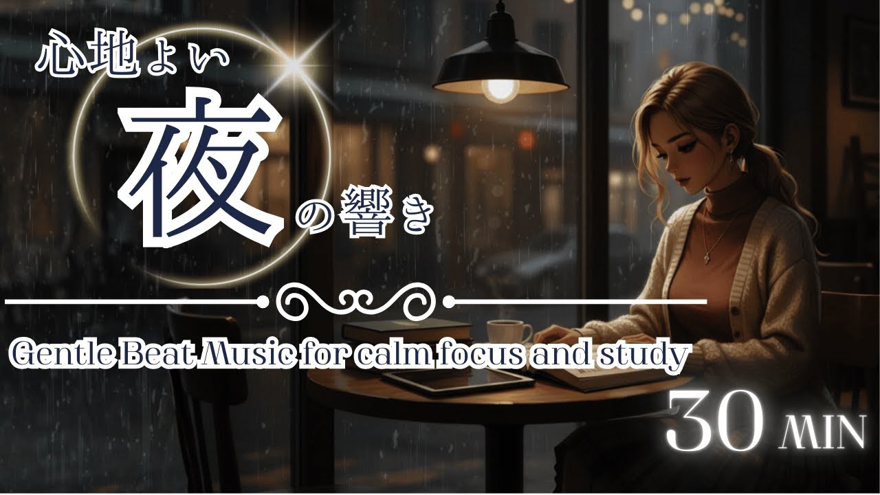 【心地よく優しい夜のBGM】集中・作業用・勉強用 | Quiet Gentle Beat Lo-Fi  Music for Night Focus and study | 30 Minutes |