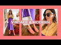 How to Style Vintage with Modern Clothing Feat. Everlane | Styling Thrifted Maxi Skirts | Tiny Acorn