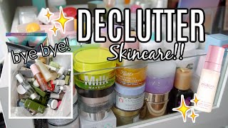 DECLUTTERING MY MAKEUP COLLECTION ♻️ Skincare Part 1🧴