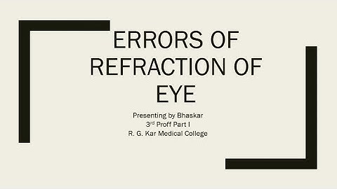 Errors of Refraction of Eye, Accommodation and how to read prescription of Lense #eye #opthalmology