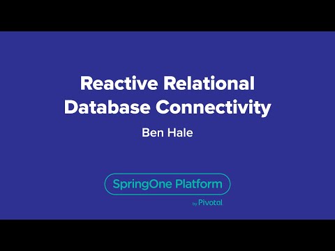 Reactive Relational Database Connectivity