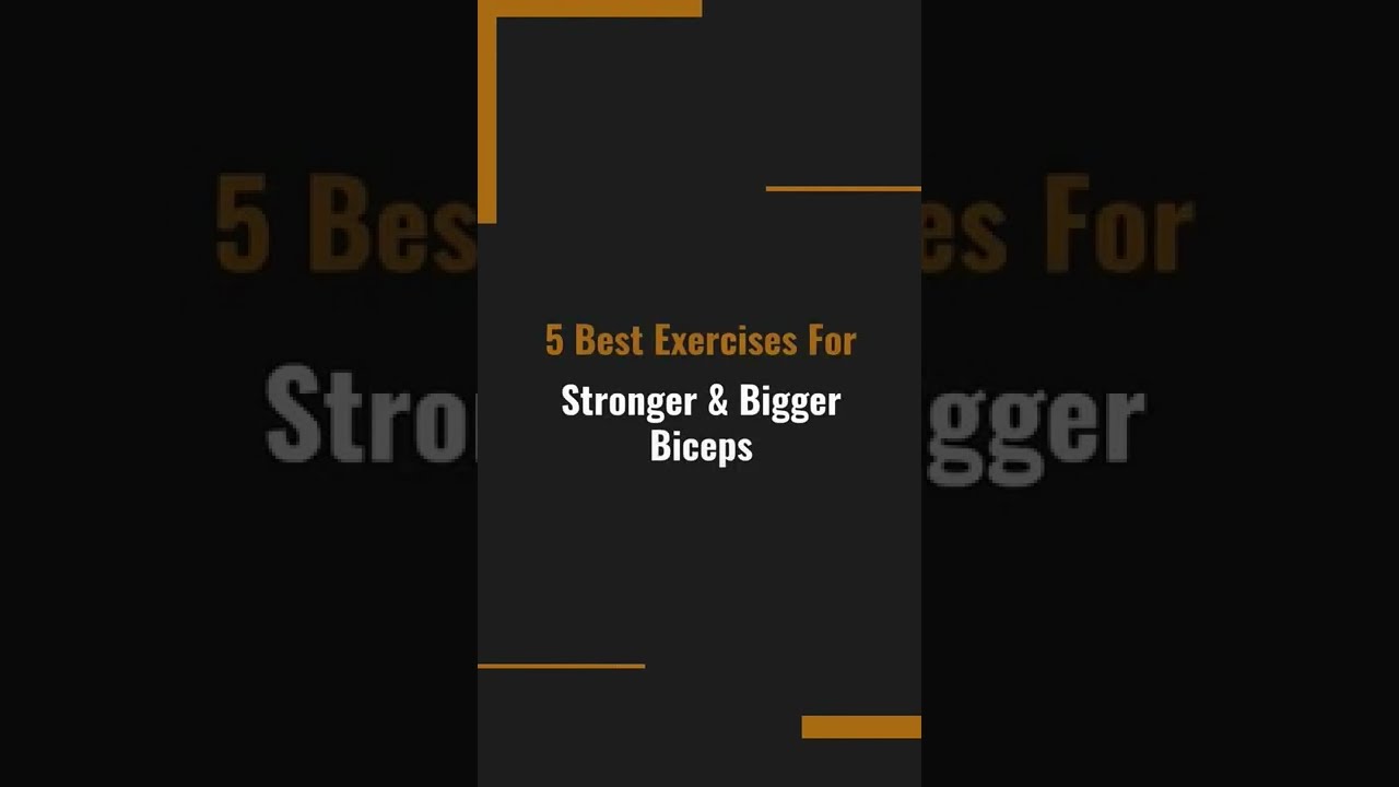 5 BEST BICEPS EXERCISES 💪💪 