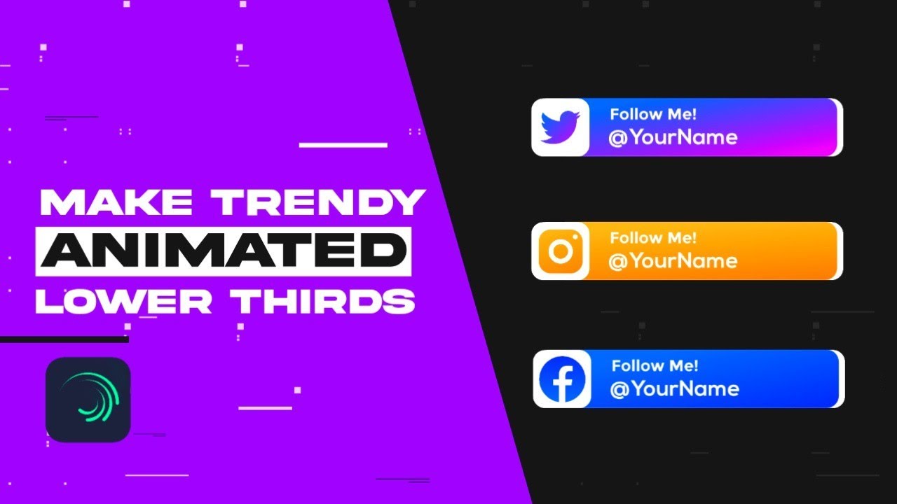 Make Trendy Animated Lower Thirds In Alight Motion - Tutorial