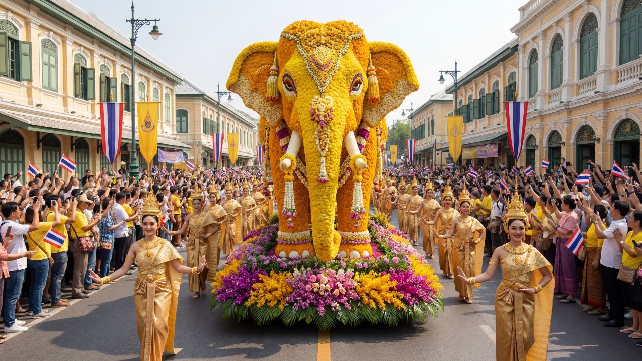 Thailand New Year Flower Parade 2026 4K Giant Flower Floats & Festival Celebration
