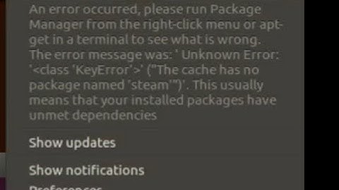Ubuntu 16.04 (Steam error) - The cache has no package named 
