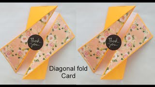 DIY Diagonal fold card tutorial