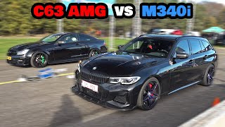 BMW M340i Touring G21 vs Mercedes-Benz C63 AMG Coupe