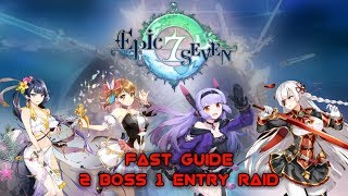 - EPIC SEVEN - 2 BOSS 1 ENTRY RAID FAST GUIDE
