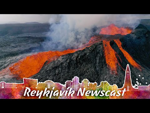 RVK Newscast #108: The Volcano Pushes Out 20 Metres High Lava Waterfall