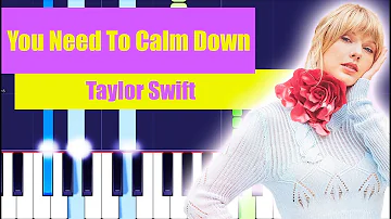 Taylor Swift - You Need To Calm Down Piano Tutorial EASY By MUSICHELP
