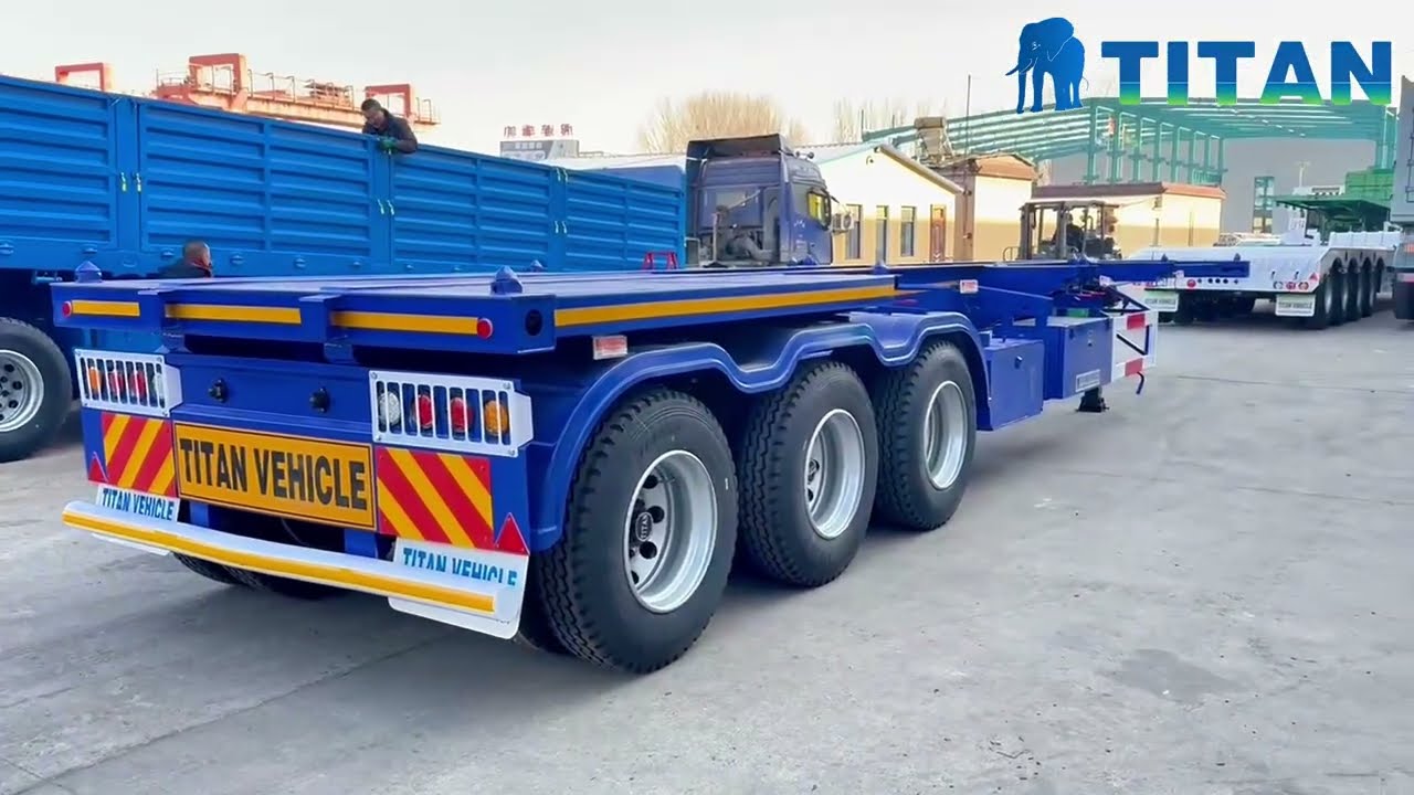Tri Axle Chassis 40FT Container Skleleton Trailer for Sale