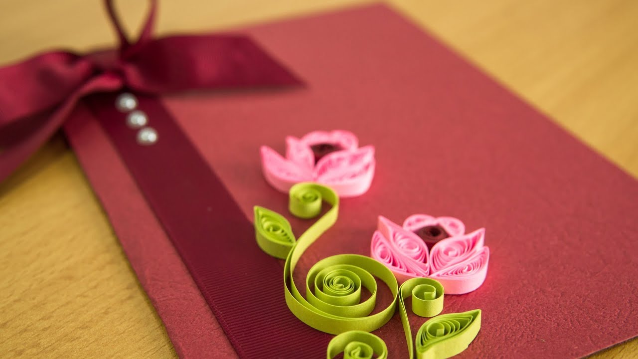 New 55 Quilling Simple Card