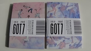 Unboxing GOT7 갓세븐 5th Mini Album Flight LOG: Departure (Rose Quartz/Pink & Serenity/Blue Version)