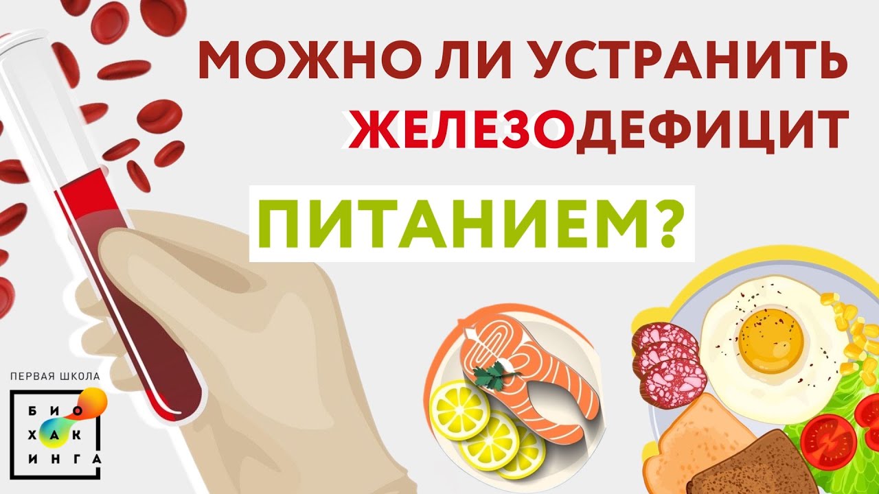 Можно ли устранить железодефицит питанием? - YouTube