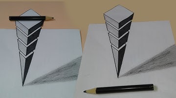 3D Cone drawing #Anamorphicillusion #3DTrickArtonpaper #3DTrickArt #3dDrawing #Opticalillusion #3d