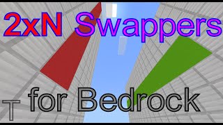 Tutorial: Simple & Expandable, 2-wide, Bedrock Wall Swappers [Bedrock only]