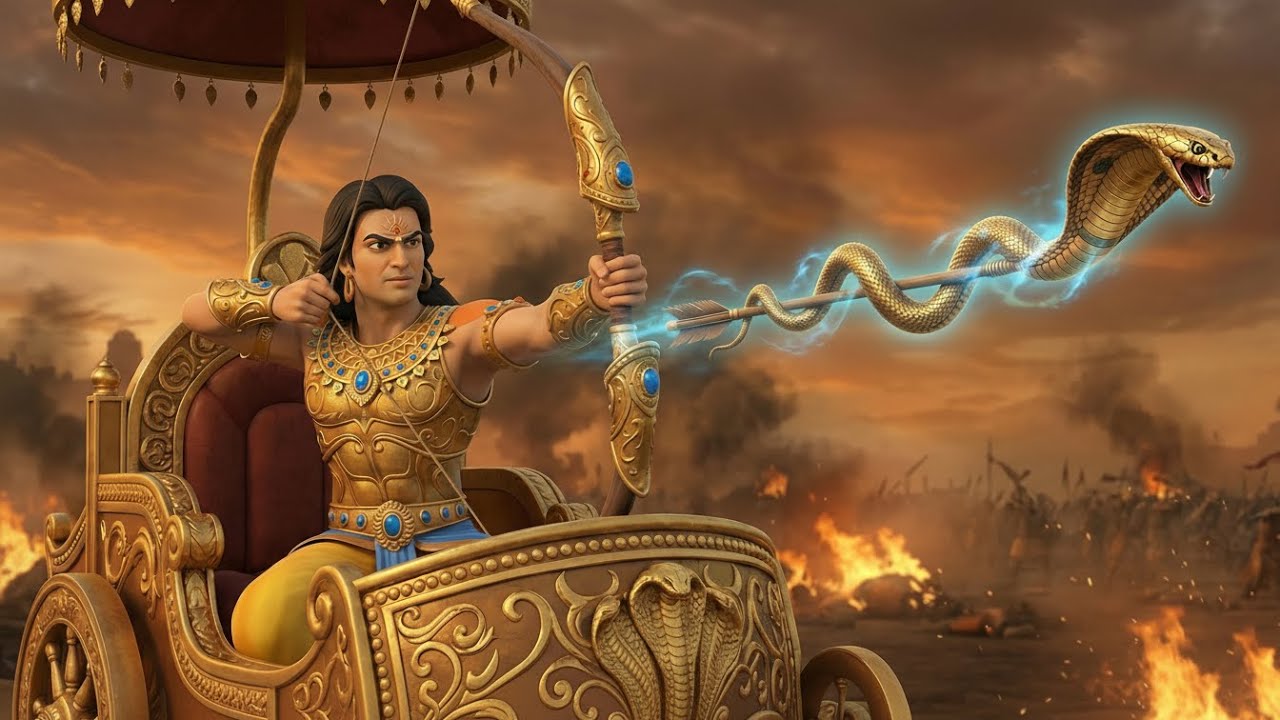 Mahabharat Episode 98 | जब कर्ण ने छोड़ा अश्वसेन नाग अर्जुन पर | महायुद्ध का सबसे भयानक क्षण 