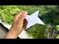 Flying ninja star notebook paper flying star how to make notebook ninja paper boomrangpaper star