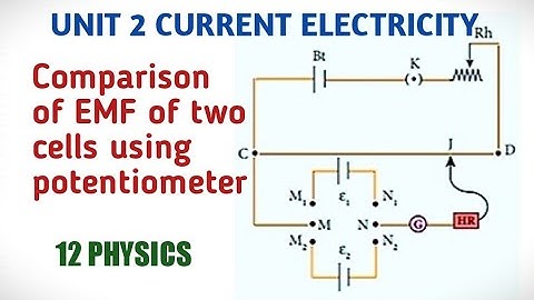 Comparison of emf of two cells using potentiometer |Unit 2 Current Electricity |12 Physics Samacheer