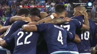 Gol de Messi de tiro libre Argentina vs Estados Unidos