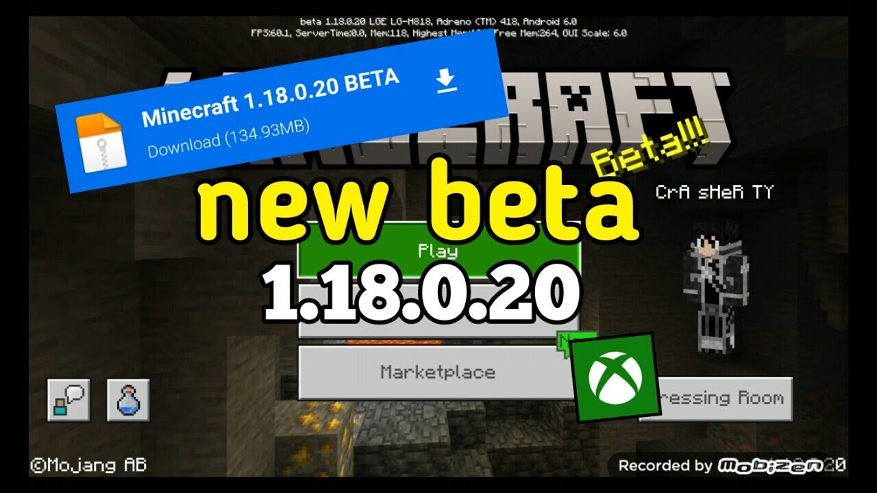 New update Minecraft beta 1.18.0.20 - YouTube