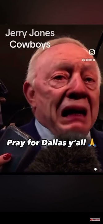Cowboys owner Jerry Jones crying his heart out after losing to the