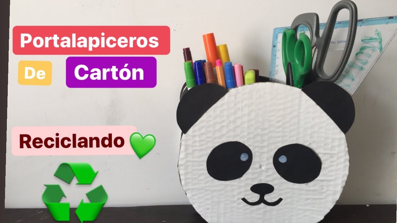 Manualidades para niños: portalápices con material reciclado