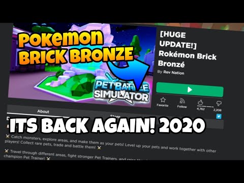 Pokemon Brick Bronze Is Back Again Roblox September 20th 2020 Youtube - roblox pokemon brick bronze