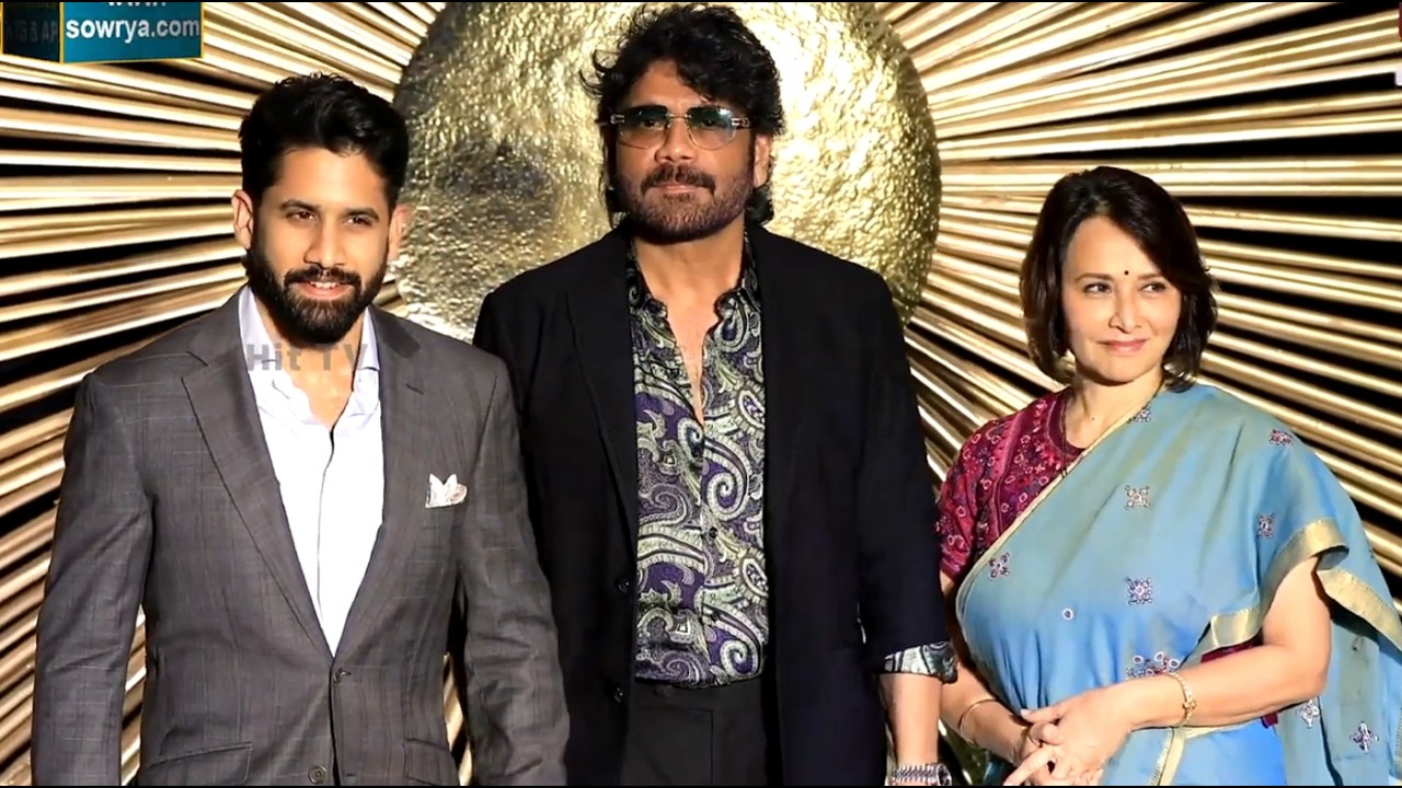 Nagarjuna, Amala, Naga Chaitanya Visuals @ Vijay Deverakonda & Rashmika Mandanna Wedding Reception