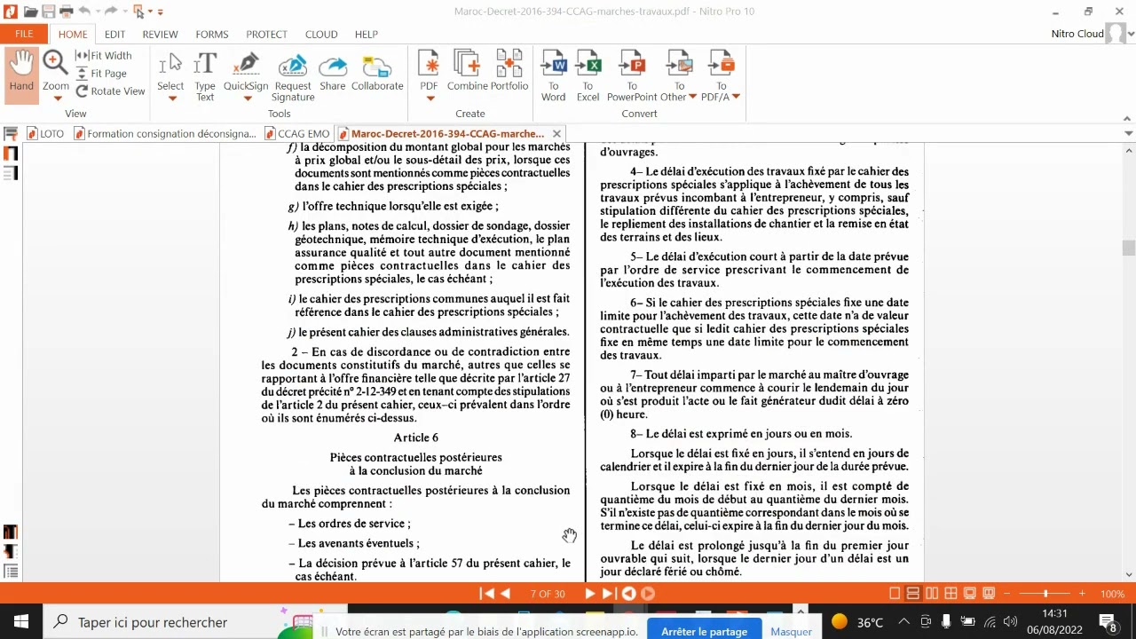 cautionnement définitive CCAGT/ CCAG-EMO
