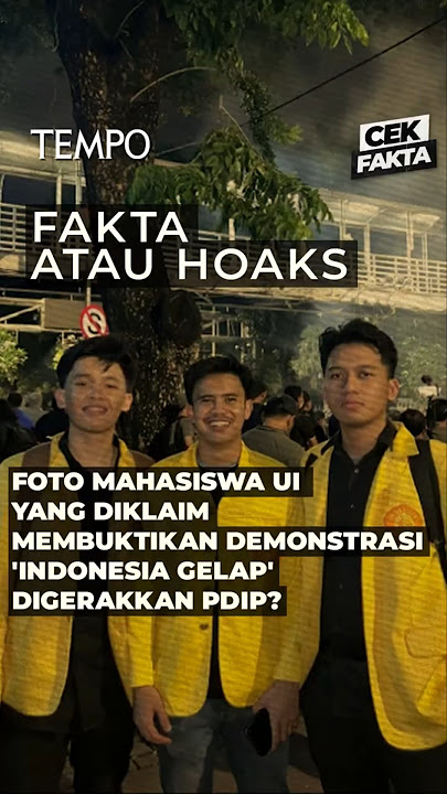 Benarkah Mahasiswa UI Demonstrasi 'Indonesia Gelap' Digerakkan PDIP | Cek Fakta