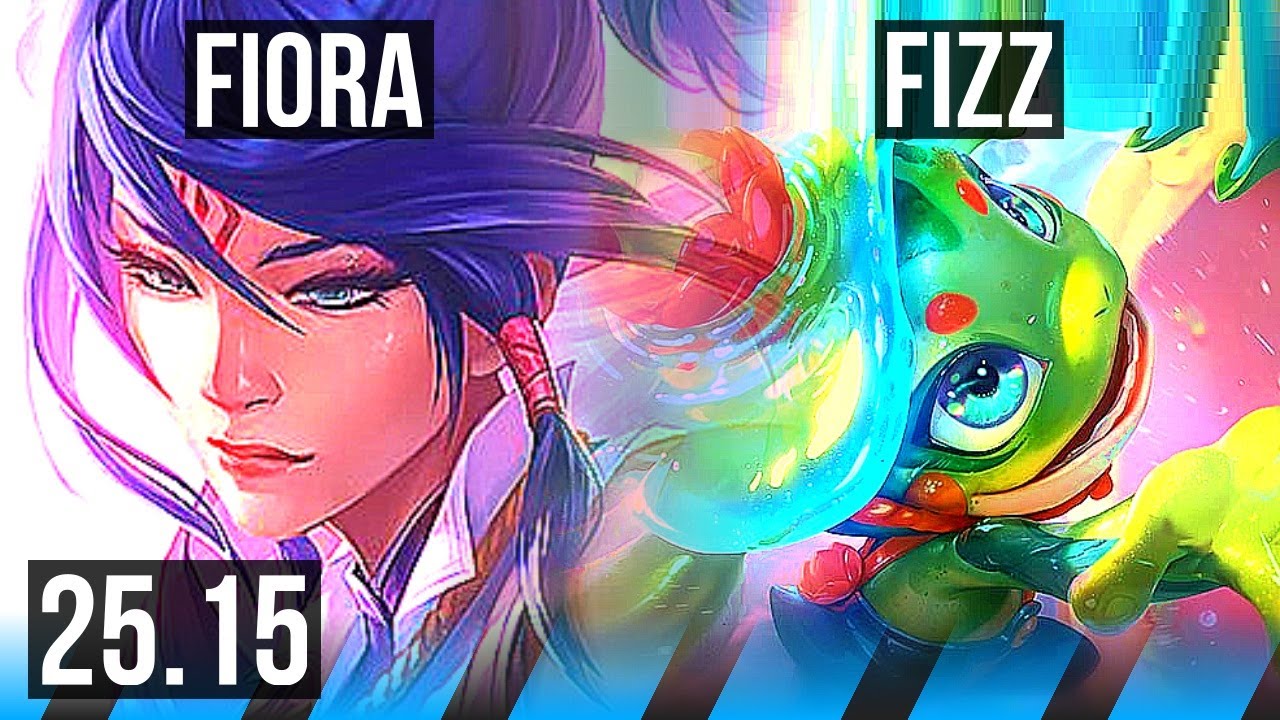 FIORA vs FIZZ (MID) | 10 solo kills, 45k DMG, Legendary | KR Master | 25.15