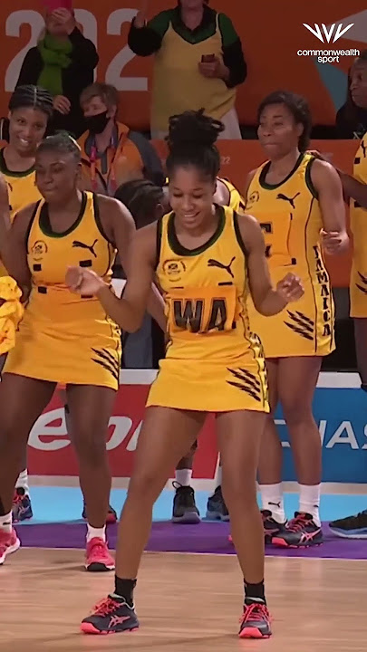 This entrance 🔥 Jamaica make an entrance onto the court at the Birmingham Games👏