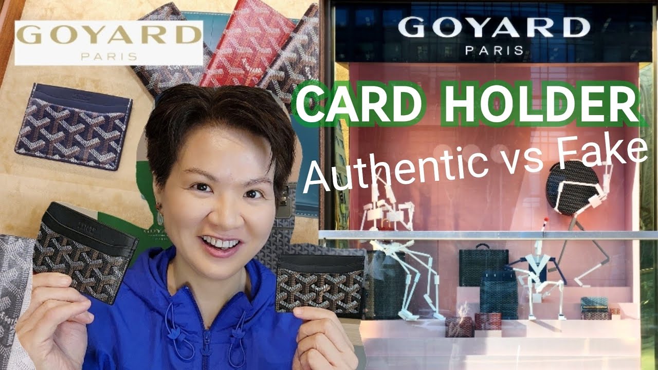 goyard card holder real vs fake