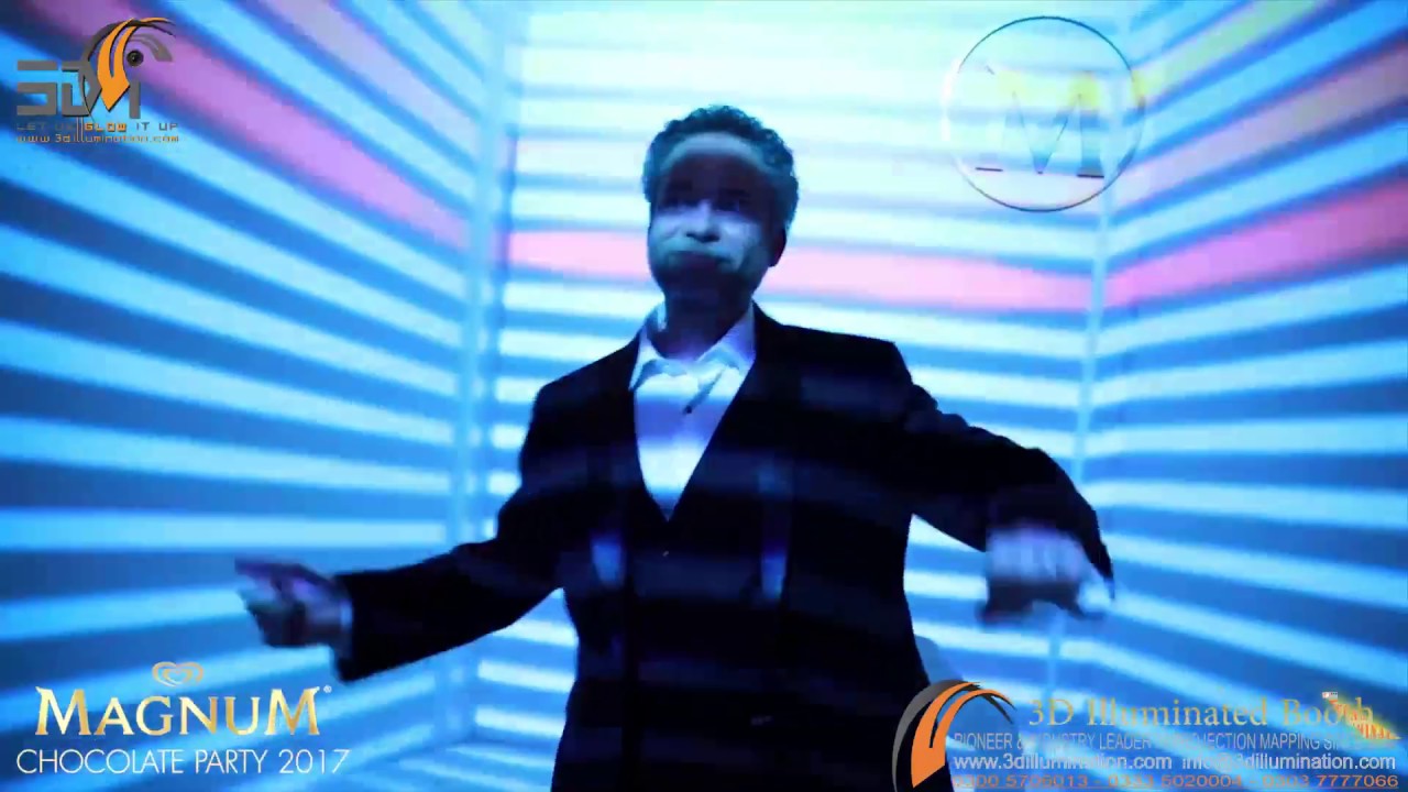 Paul Joachim The Chocolate Genius Dancing at Magnum Party 17 | 3D Illuminated Booth