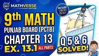 Class 9 Math Chapter 13 Exercise 13.1 Q5 &amp; Q6 Complete | Punjab Board | MathVerse